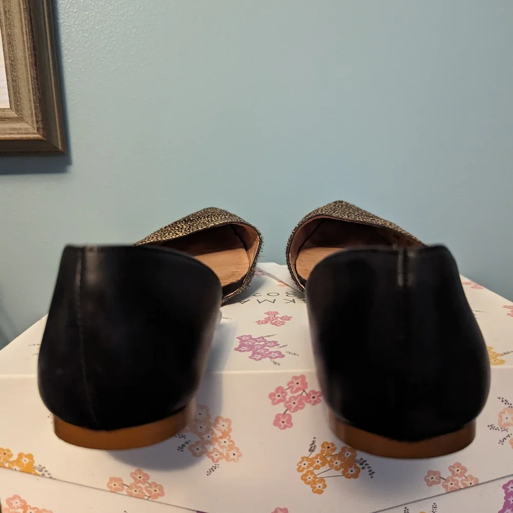 Madewell D'orsay flat in dotted calf hair, size 7